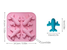 Molde silicona 4 aviones